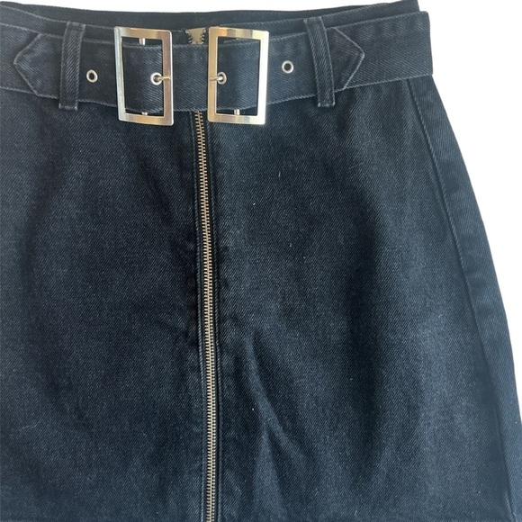 Topshop Moto Double Buckle Mini Skirt - Picture 4 of 6